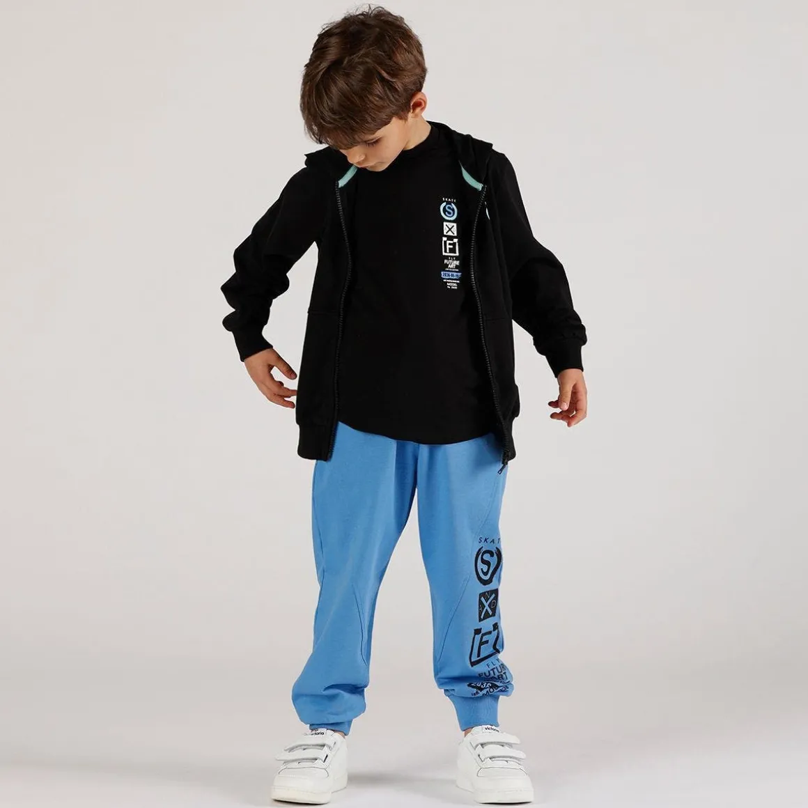 T-shirt stampa Skater da bambino
