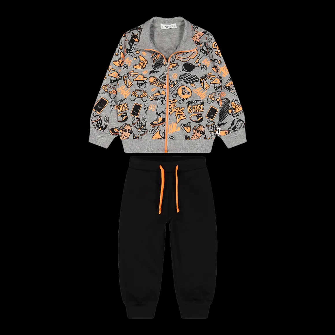 Tuta con maglia in fantasia da bambino