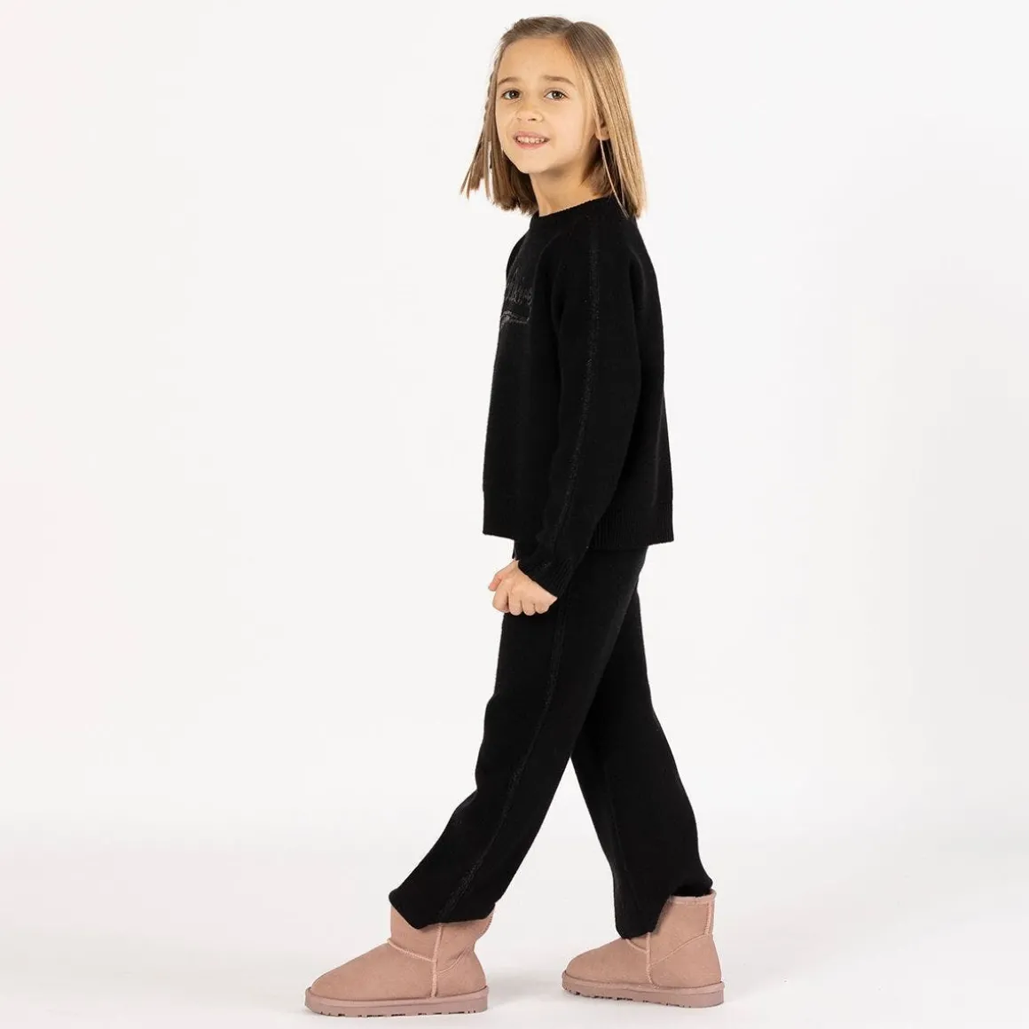 Tuta elegante in tricot per bambina