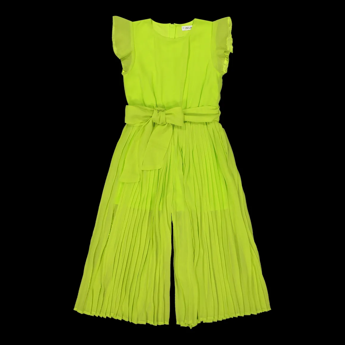Tuta in chiffon con cintura