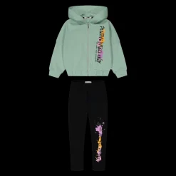 Tuta in felpa con stampe per bambina
