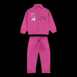 Tuta in felpa con zip per bambina