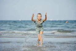 Tuta in misto lino per bambina