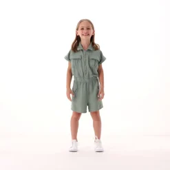 Tuta in misto lino per bambina