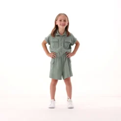 Tuta in misto lino per bambina