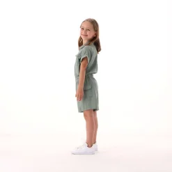 Tuta in misto lino per bambina