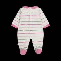 Tutina con piede in ciniglia misto cotone per neonata