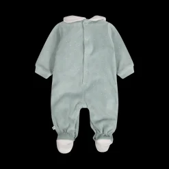Tutina con piede in ciniglia per neonata