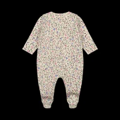 Tutina con piede in cotone bio per neonata