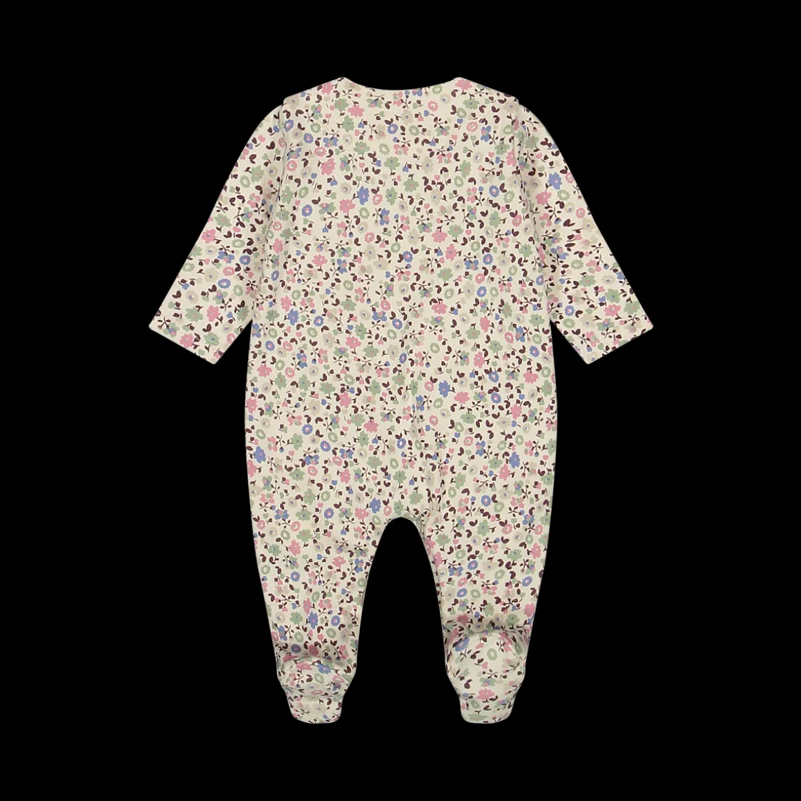 Tutina con piede in cotone bio per neonata