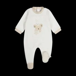 Tutina con piede in stretch interlock misto cotone bio unisex
