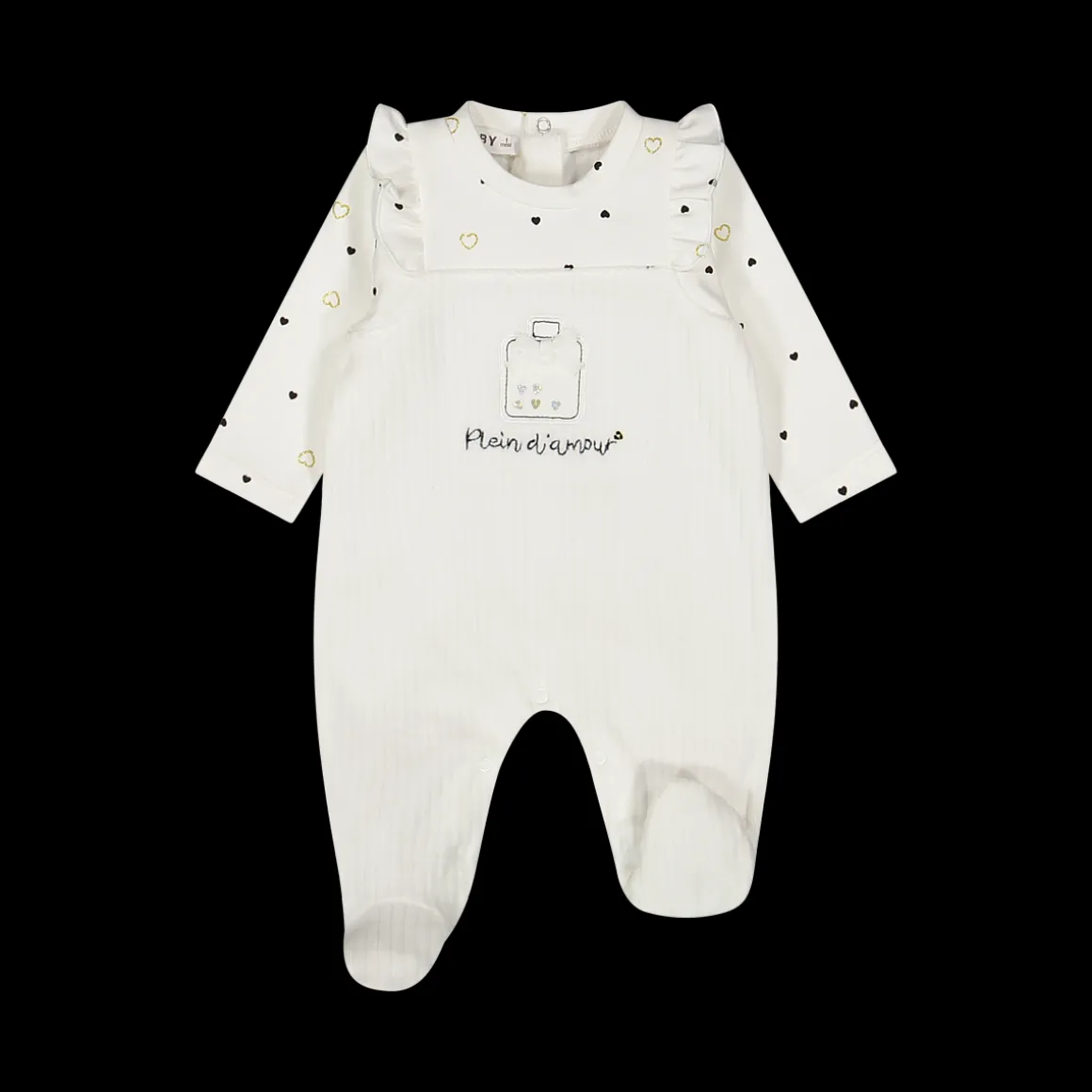 Tutina finta salopette da neonata