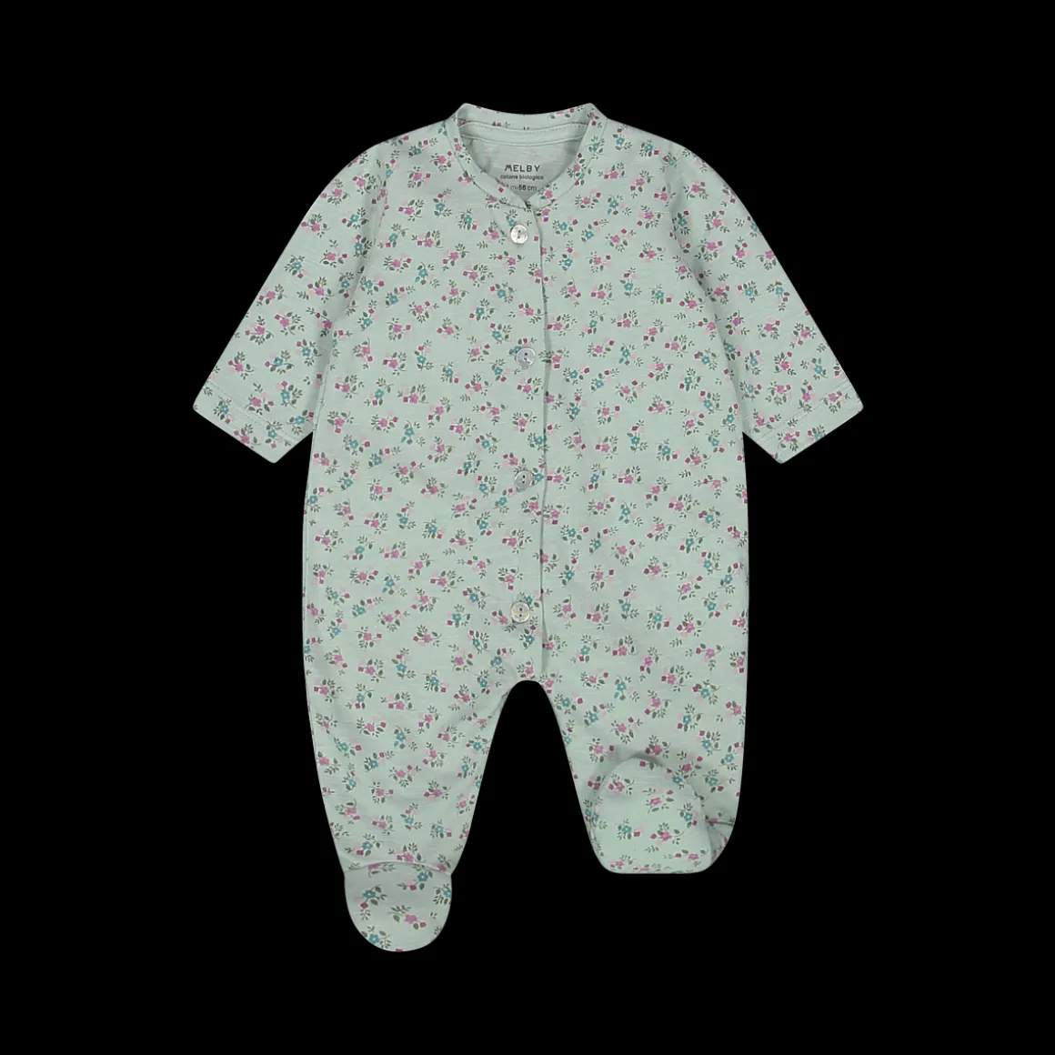 Tutina in cotone biologico a fiorellini liberty da neonata