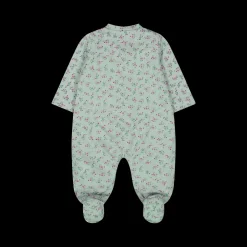 Tutina in cotone biologico a fiorellini liberty da neonata