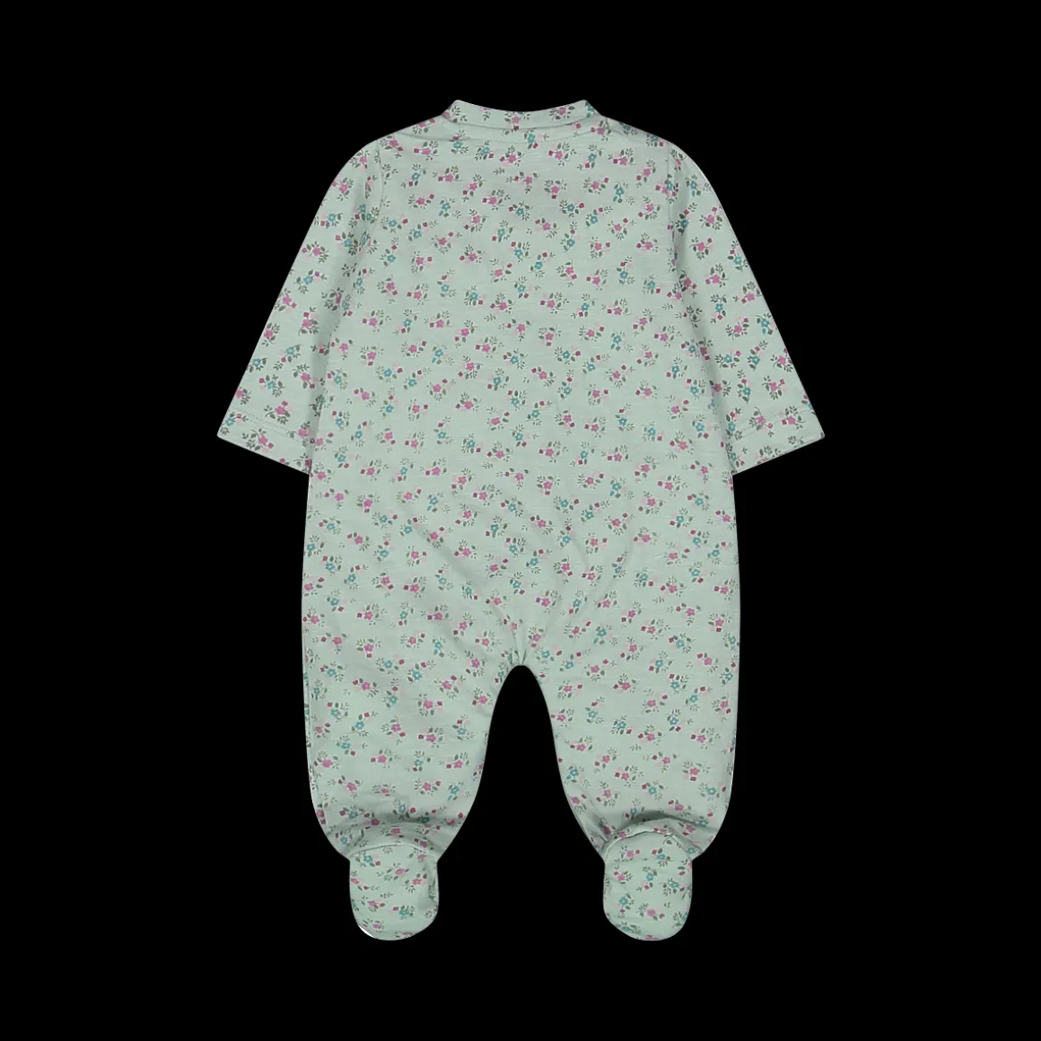 Tutina in cotone biologico a fiorellini liberty da neonata