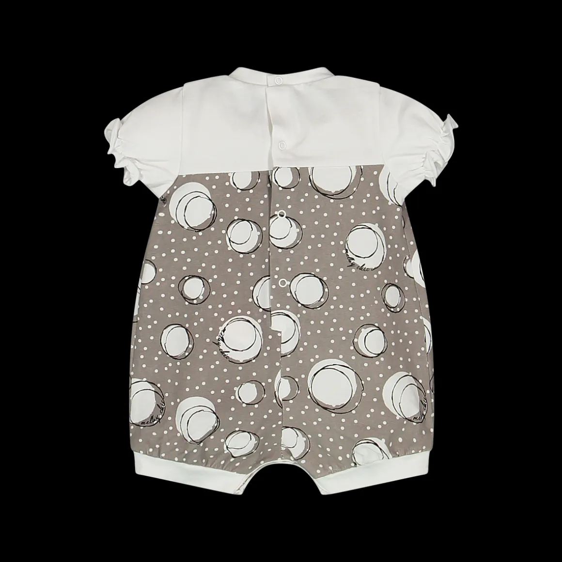 Tutina in jersey con pois da neonata