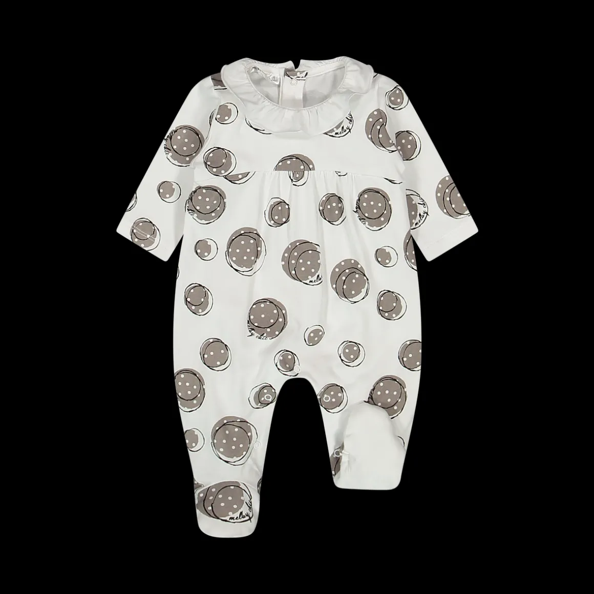 Tutina in jersey stampato da neonata