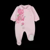 Tutina in jersey stretch con stampa a fiori da neonata