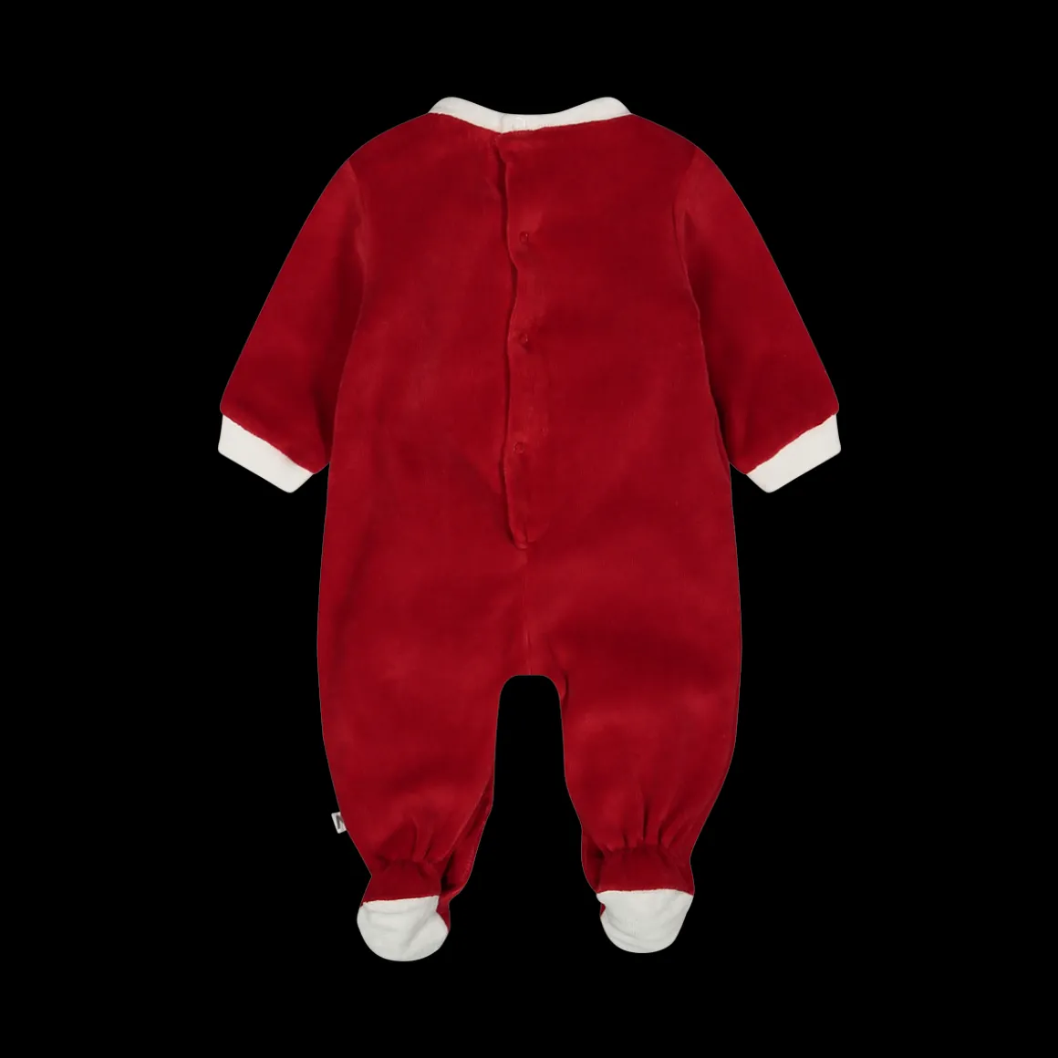 Tutina natalizia unisex con piede in ciniglia