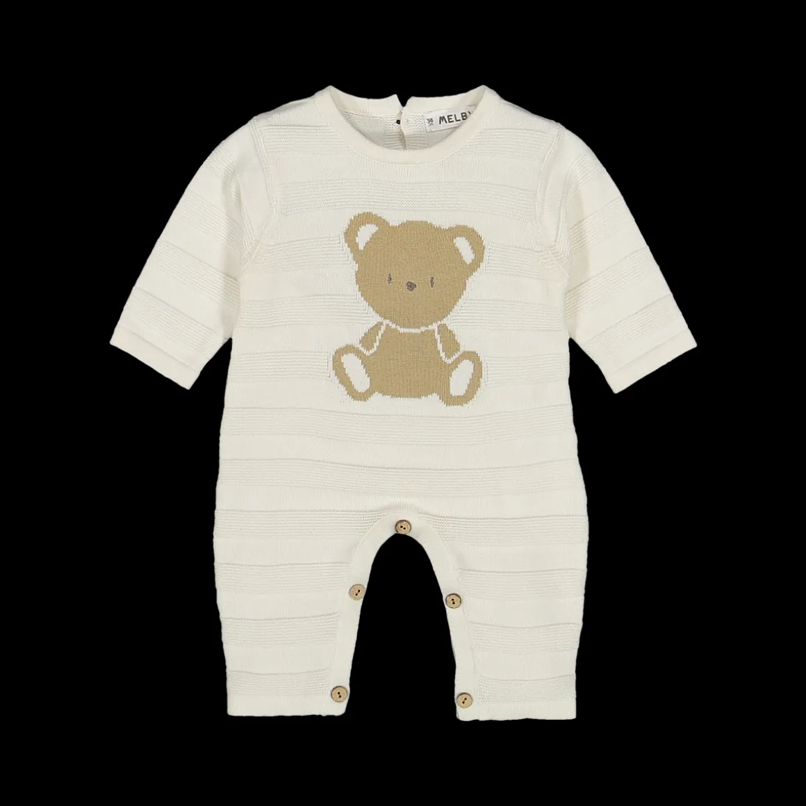 Tutina tricot con orsetto per neonato