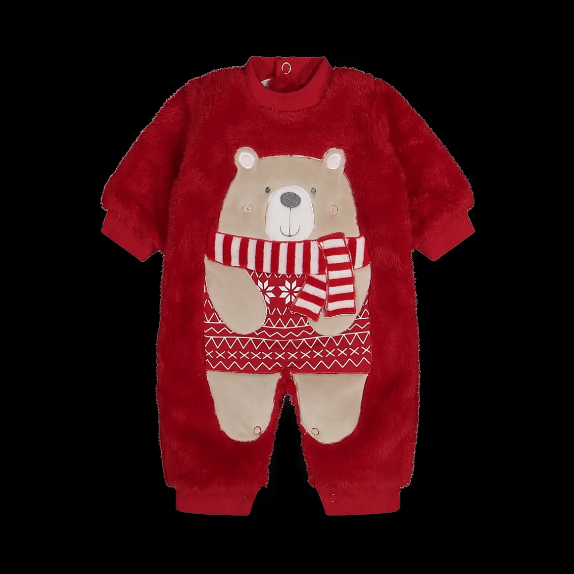Tutina unisex natalizia in pelliccetta orsetto