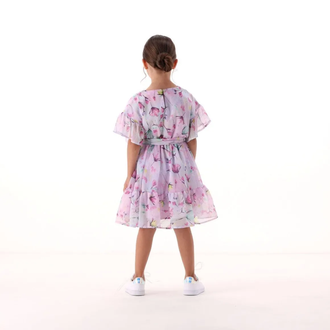 Vestito a fiori acquerellati per bambina